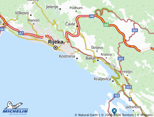 Mapa MICHELIN Kostrena - ViaMichelin
