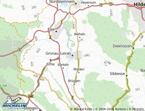 MICHELIN-Landkarte Gronau (Leine) - ViaMichelin