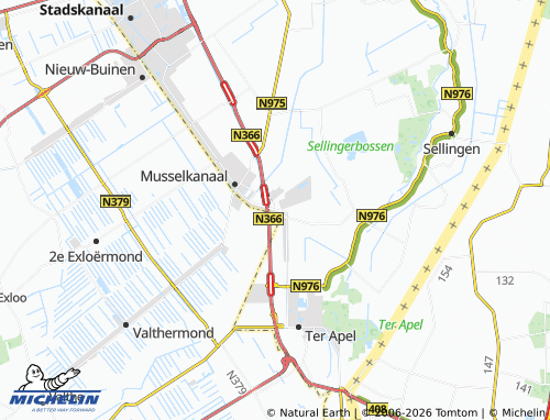Kaart MICHELIN Ter Apelkanaal - ViaMichelin