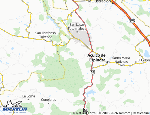 Kaart MICHELIN San Joaquín Coscomatepec - ViaMichelin