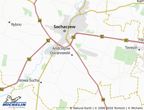 MICHELIN Andrzejów Duranowski map - ViaMichelin