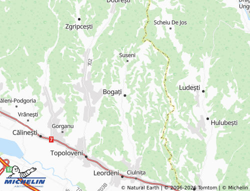 Mapa MICHELIN Bogați - ViaMichelin