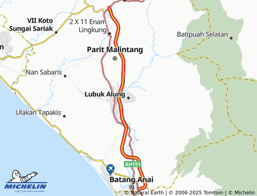 MICHELIN Lubuk Alung map - ViaMichelin