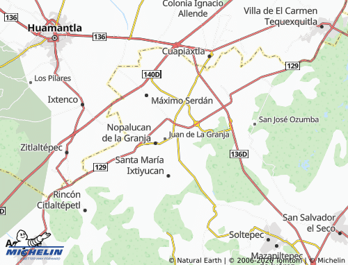 Mappa MICHELIN Ciudad de Rafael Lara Grajales - ViaMichelin