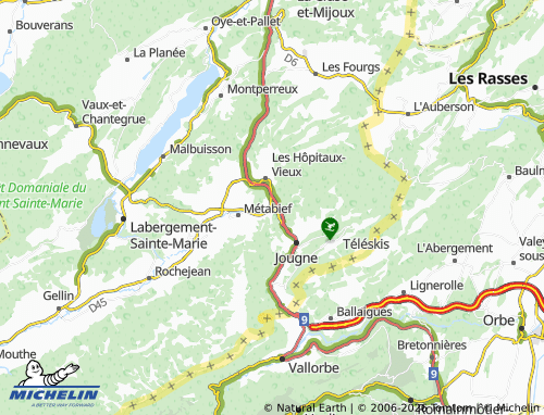 Carte MICHELIN Les Hôpitaux-Neufs - ViaMichelin