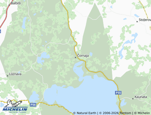 MICHELIN Čornajas pagasts map - ViaMichelin