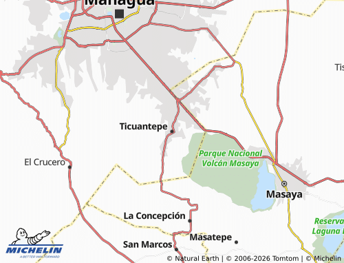 Mappa MICHELIN Ticuantepe - ViaMichelin