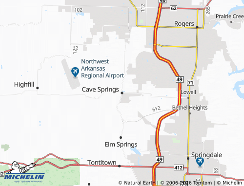 Mappa MICHELIN Cave Springs - ViaMichelin