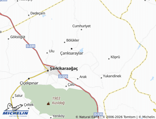 MICHELIN Çukur map - ViaMichelin