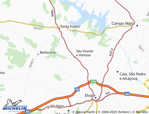 MICHELIN São Vicente e Ventosa map - ViaMichelin