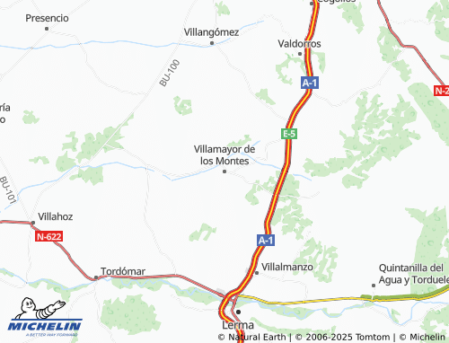 MICHELIN Villamayor de los Montes map - ViaMichelin