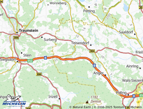 MICHELIN Achthal map - ViaMichelin