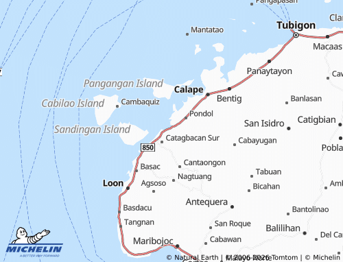 MICHELIN Catagbacan Norte map - ViaMichelin