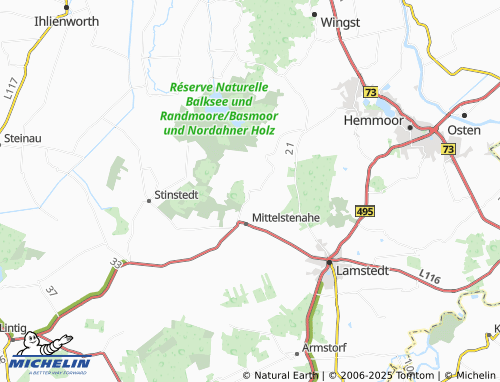 MICHELIN Nordahn map - ViaMichelin