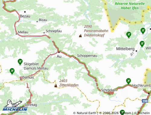 Mappa MICHELIN Schoppernau - ViaMichelin