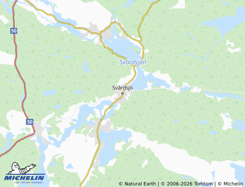MICHELIN Svärdsjö map - ViaMichelin