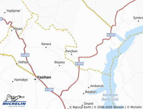 Mapa MICHELIN Parçikan - ViaMichelin