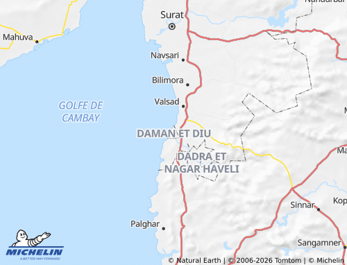 Carte MICHELIN Daman et Diu - ViaMichelin