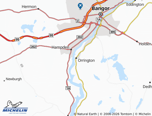 Carte MICHELIN Orrington - ViaMichelin