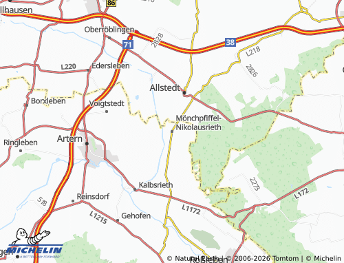 Mappa MICHELIN Mönchpfiffel-Nikolausrieth - ViaMichelin