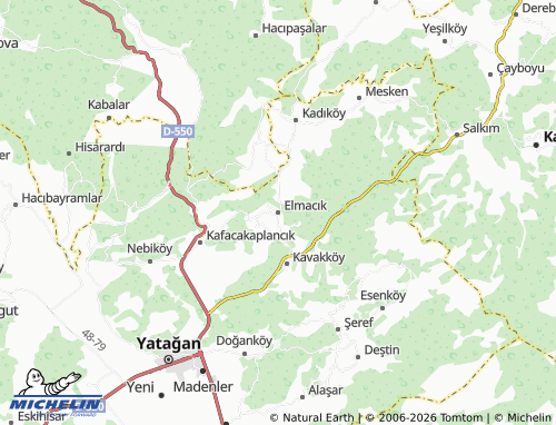 MICHELIN Elmacık map - ViaMichelin