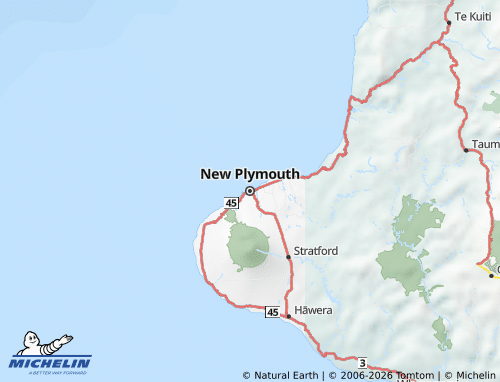 Mapa MICHELIN New Plymouth - ViaMichelin