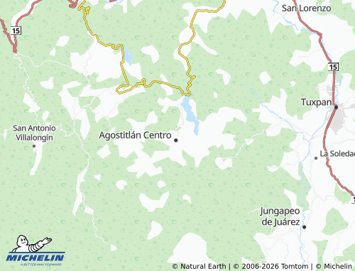 MICHELIN El Bosque Agostitlán map - ViaMichelin