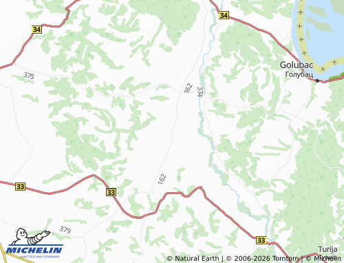 Carte MICHELIN Češljeva Bara - ViaMichelin