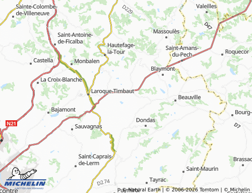 Carte MICHELIN Cauzac - ViaMichelin