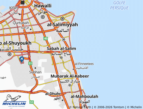 MICHELIN Coast Strip B map - ViaMichelin