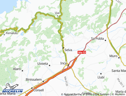 Mapa MICHELIN Selva - ViaMichelin