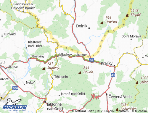Mappa MICHELIN Lichkov - ViaMichelin