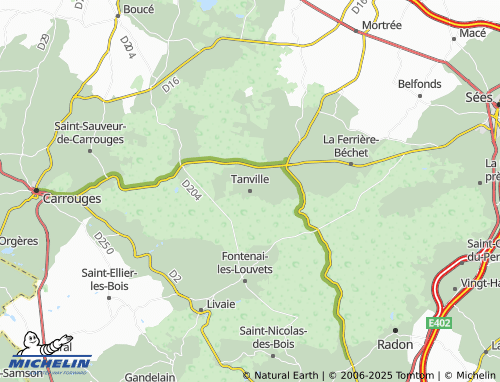 MICHELIN Tanville map - ViaMichelin