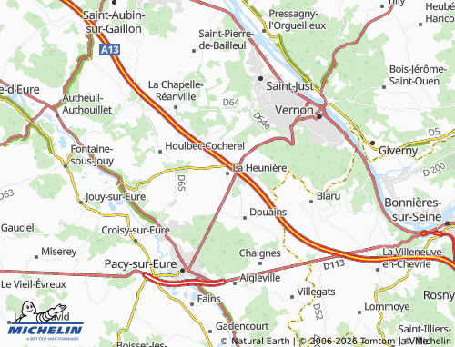 Mapa MICHELIN La Heunière - ViaMichelin