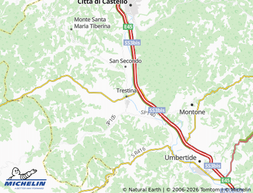 MICHELIN-Landkarte Trestina - ViaMichelin