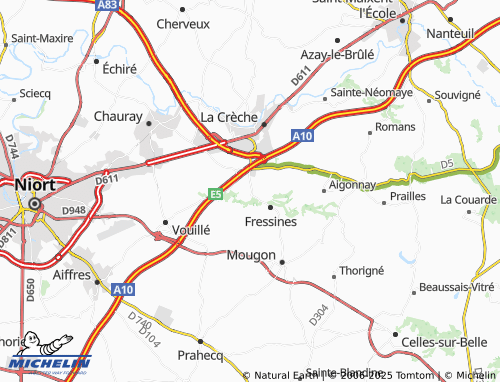 Kaart MICHELIN Bougouin - ViaMichelin