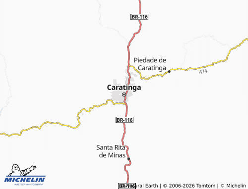 Mappa MICHELIN Caratinga - ViaMichelin