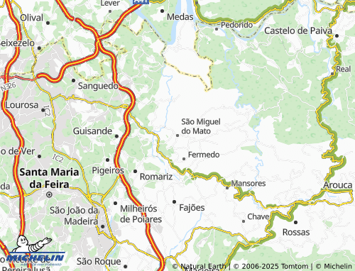 MICHELIN-Landkarte São Miguel do Mato - ViaMichelin