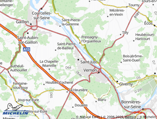 Mapa MICHELIN Saint-Just - ViaMichelin