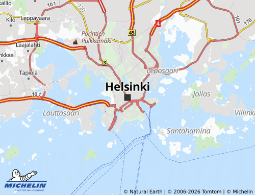 MICHELIN Helsinki map - ViaMichelin