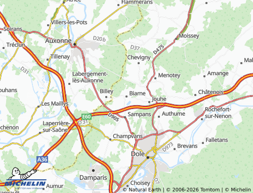 MICHELIN Biarne map - ViaMichelin