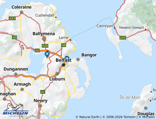 MICHELIN Ards and North Down map - ViaMichelin