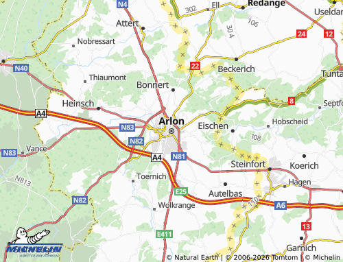 Mappa MICHELIN Arlon - ViaMichelin