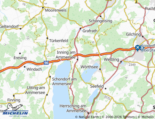 Mapa MICHELIN Inning am Ammersee - ViaMichelin
