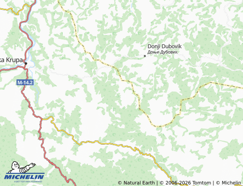 Mappa MICHELIN Veliki Dubovik - ViaMichelin