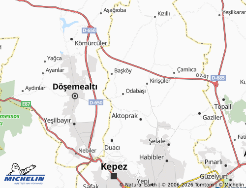 MICHELIN Odabaşı map - ViaMichelin