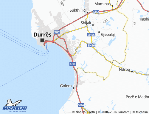 Mapa MICHELIN Shkallnur - ViaMichelin