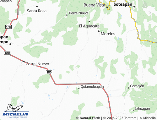 MICHELIN Nuevo Quiamoloapan map - ViaMichelin