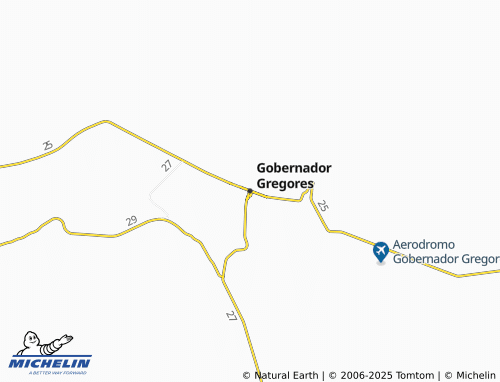 MICHELIN Gobernador Gregores map - ViaMichelin