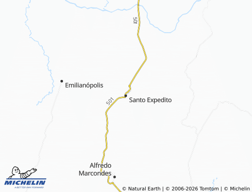 Mapa MICHELIN Santo Expedito - ViaMichelin
